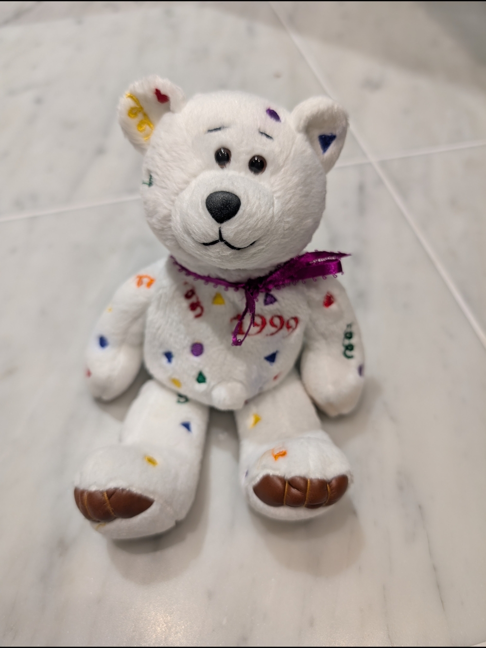 Limited Treasures 1998 Holiday Edition Beanie Baby - Confetti Pattern 1999